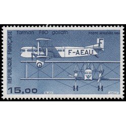 France Francia A 57 1984 Avión bimotor Farman F 60 Goliath MNH France Francia A 57 1984 Avión bimotor Farman F 60 Goliath MNH