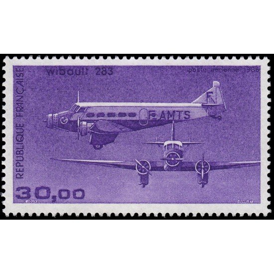 France Francia A 59 1986 Avión trimotor Wibault 283 Perfil y morro MNH