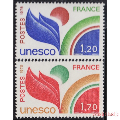 France Francia Servicios  56/57 1978 UNESCO Símbolo MNH