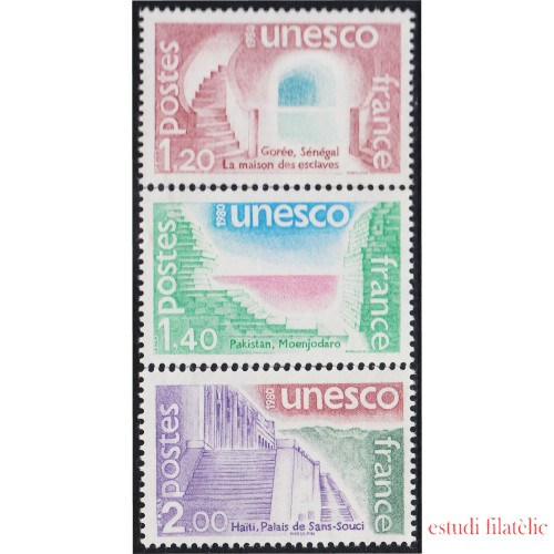 France Francia Servicios 60/62 1980 UNESCO Patrimonio Universal MNH