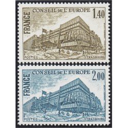 France Francia Servicios 63/64 1980 Consejo de Europa Edificio del Consejo en Estrasburgo MNH France Francia Servicios 63/64 1980 Consejo de Europa Edificio del Consejo en Estrasburgo MNH