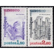 France Francia Servicios 71/72 1982 UNESCO Patrimonio Universal MNH