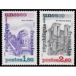 France Francia Servicios 71/72 1982 UNESCO Patrimonio Universal MNH France Francia Servicios 71/72 1982 UNESCO Patrimonio Universal MNH
