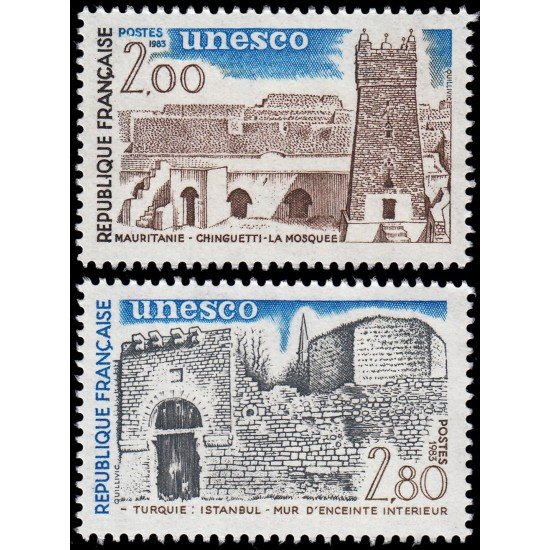 France Francia Servicios 75/76 1983 UNESCO Patrimonio Universal MNH