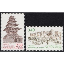 France Francia Servicios 108/09 1991 UNESCO Patrimonio Universal MNH France Francia Servicios 108/09 1991 UNESCO Patrimonio Universal MNH