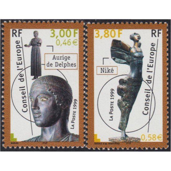 France Francia Servicios 120/21 1999 Consejo de Europa Estatuas MNH