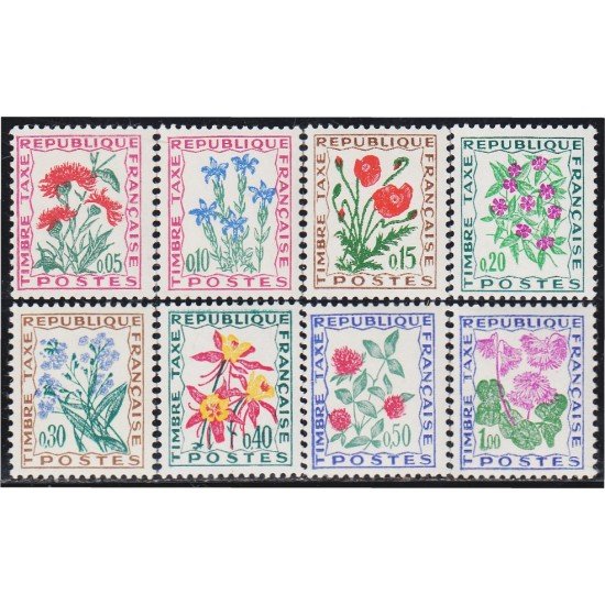 France Francia Tasas 95/02 1964-71 Flores del campo MNH