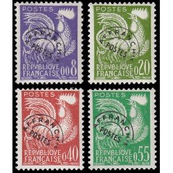 France Francia Preobliterados P-119/22 1960 Gallo MNH France Francia Preobliterados P-119/22 1960 Gallo MNH