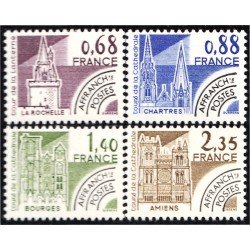 France Francia Preobliterados P 162/65 1979 Monumentos históricos MNH France Francia Preobliterados P 162/65 1979 Monumentos históricos MNH