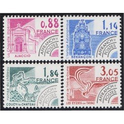 France Francia Preobliterados P- 170/73 1981 Monumentos históricos MNH France Francia Preobliterados P- 170/73 1981 Monumentos históricos MNH