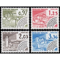 France Francia Preobliterados P- 174/77 1982 Monumentos históricos MNH France Francia Preobliterados P- 174/77 1982 Monumentos históricos MNH