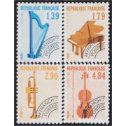 France Francia Preobliterados P- 202/05 1989 Instrumentos musicales MNH