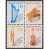 France Francia Preobliterados P- 202/05 1989 Instrumentos musicales MNH