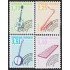 France Francia Preobliterados P- 224/27 1992 Instrumentos musicales MNH