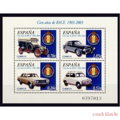 España Spain 3996 2003 C Años del Real Automóvil Club de España  R.A.C.E. 