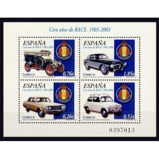 España Spain 3996 2003 C Años del Real Automóvil Club de España R.A.C.E. España Spain 3996 2003 C Años del Real Automóvil Club de España R.A.C.E.