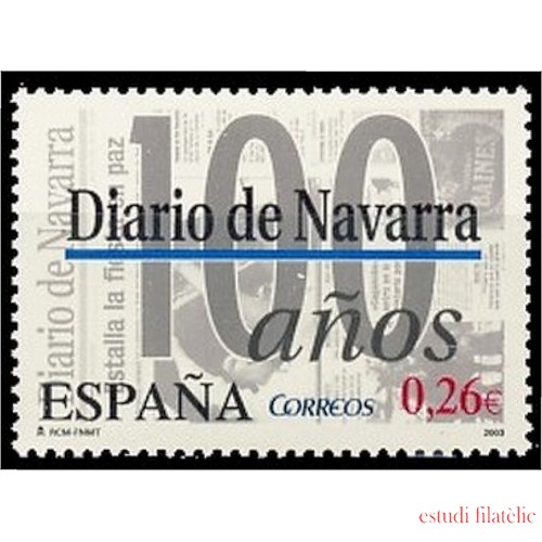 España Spain 4000 2003 Centenario del Diario de Navarra MNH