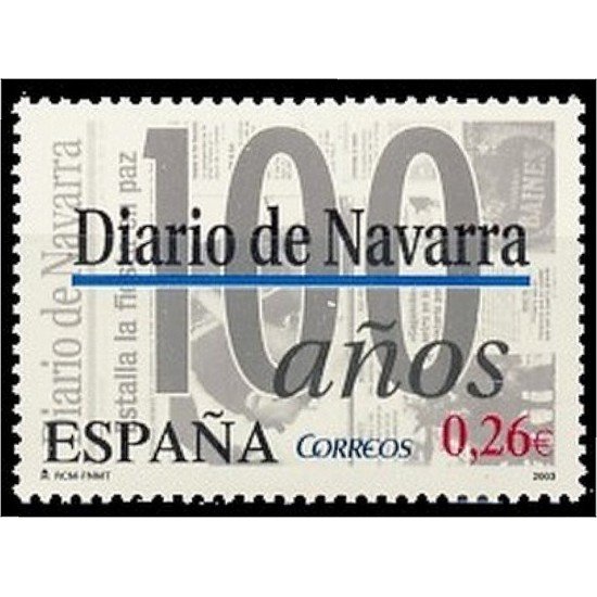 España Spain 4000 2003 Centenario del Diario de Navarra MNH España Spain 4000 2003 Centenario del Diario de Navarra MNH