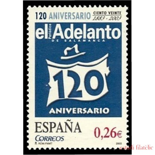 España Spain 4002  2003 CXX Aniversario de El Diario El Adelanto Salamanca MNH