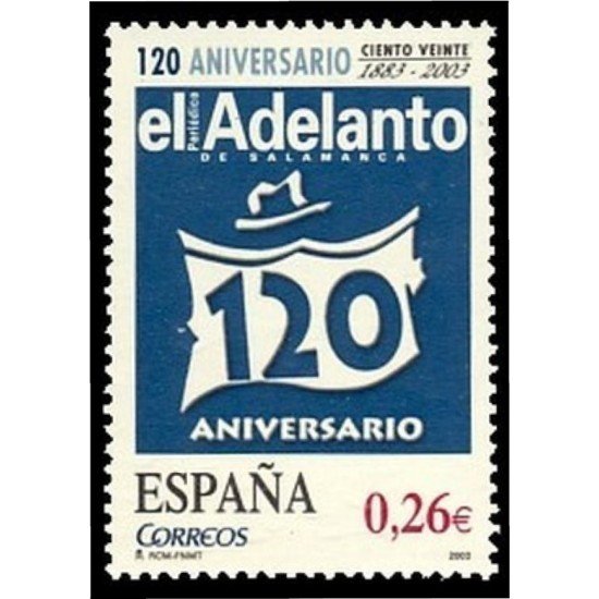España Spain 4002 2003 CXX Aniversario de El Diario El Adelanto Salamanca MNH España Spain 4002 2003 CXX Aniversario de El Diario El Adelanto Salamanca MNH