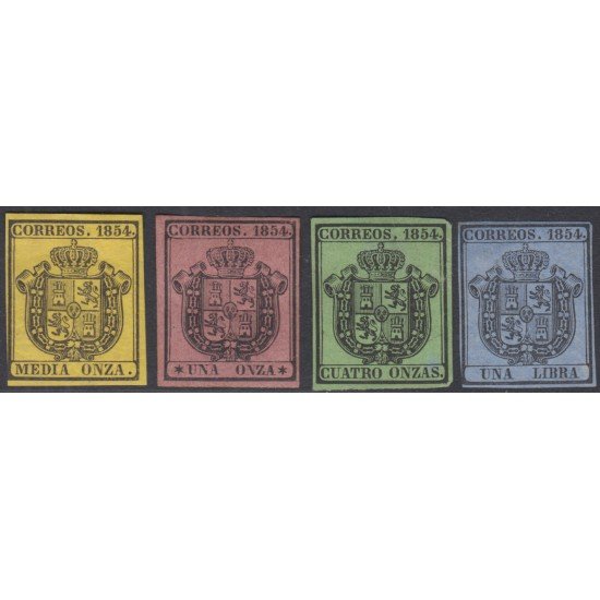 España Spain 28/31 1854 Escudo de España MH