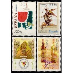 España Spain 4015/18 2003 Vinos con denominación de origen MNH España Spain 4015/18 2003 Vinos con denominación de origen MNH
