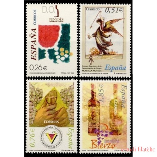 España Spain 4015/18  2003 Vinos con denominación de origen MNH