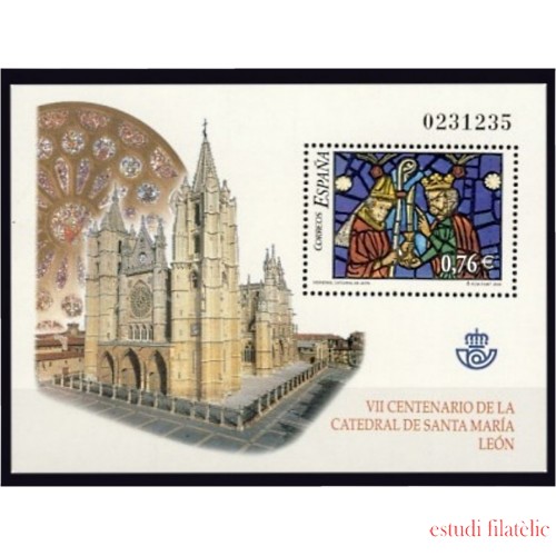 España Spain 4020 2003 Vidrieras de la catedral de Santa María de León MNH