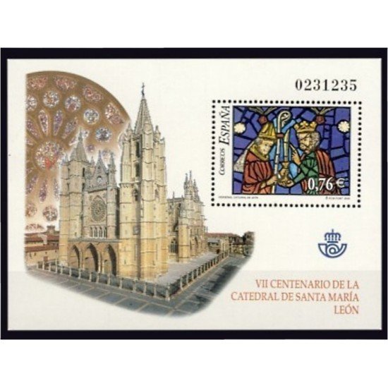 España Spain 4020 2003 Vidrieras de la catedral de Santa María de León MNH España Spain 4020 2003 Vidrieras de la catedral de Santa María de León MNH