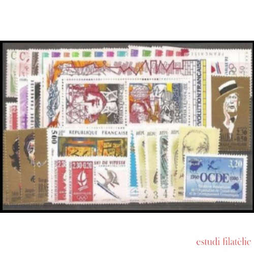Francia France 1990 Año Completo MNH
