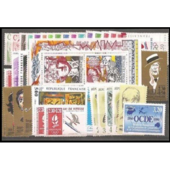 Francia France 1990 Año Completo MNH