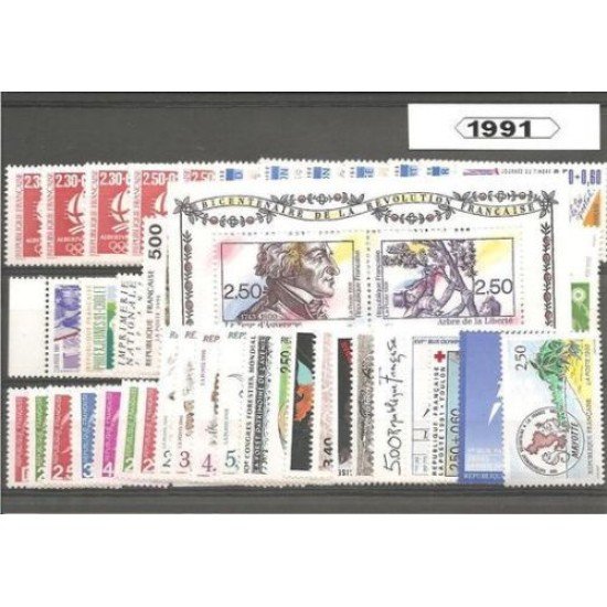 Francia France 1991 Año Completo MNH Francia France 1991 Año Completo MNH