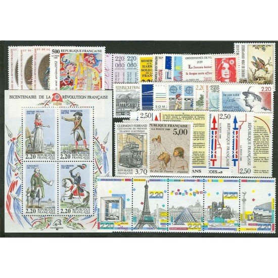Francia France 1989 Año Completo MNH Francia France 1989 Año Completo MNH