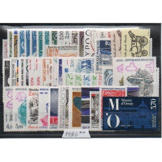 Francia France 1986 Año Completo MNH Francia France 1986 Año Completo MNH