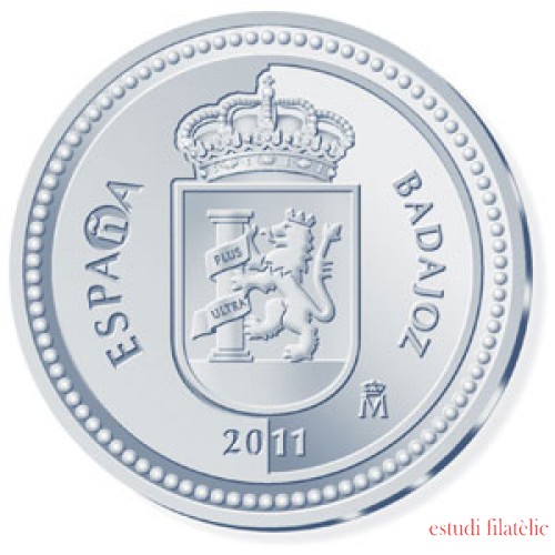 España Spain monedas Euros conmemorativos 2011 Capitales de provincia Badajoz 5 euros Plata