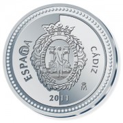 España Spain monedas Euros conmemorativos 2010 Capitales de provincia Cádiz 5 euros Plata