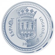 España Spain monedas Euros conmemorativos 2011 Capitales de provincia Logroño 5 euros Plata