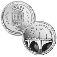 España Spain 2011 5 euros Capitales de provincia Logroño Plata Ag