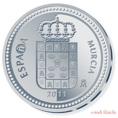 España Spain monedas Euros conmemorativos 2011 Capitales de provincia Murcia 5 euros Plata