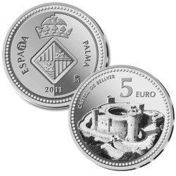 España Spain 2010 5 euros Capitales de provincia Palma de Mallorca Plata Ag