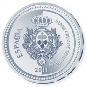 España Spain monedas Euros conmemorativos 2011 Capitales de provincia Sta. Cruz de Tenerife 5 euros Plata