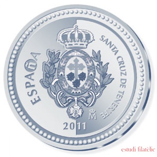 España Spain monedas Euros conmemorativos 2011 Capitales de provincia Sta. Cruz de Tenerife 5 euros Plata