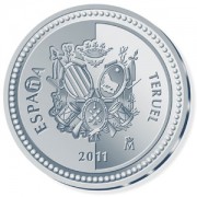 España Spain monedas Euros conmemorativos 2011 Capitales de provincia Teruel 5 euros Plata