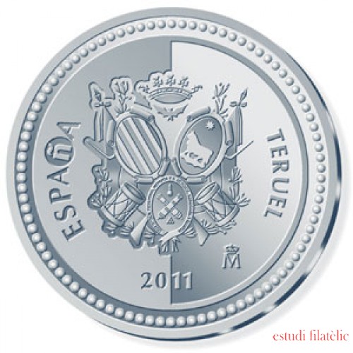 España Spain monedas Euros conmemorativos 2011 Capitales de provincia Teruel 5 euros Plata