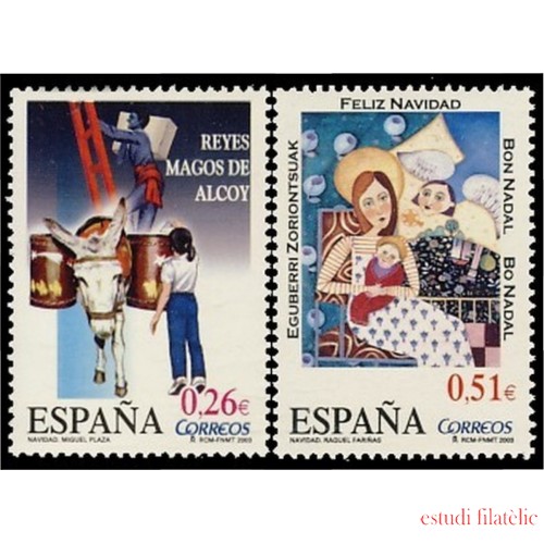 España Spain 4031/32 2003 Navidad MNH