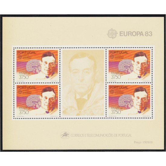 Portugal HB 41 1983 Europa Obras del género humano Prof. Egas Moniz MNH Portugal HB 41 1983 Europa Obras del género humano Prof. Egas Moniz MNH