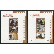 CIN/S Portugal  HB 121/22 1996 Cent. del cine 2 hojitas Bloque 3 val. cada una  nº 2112/14 + nº 2115/17 Lujo