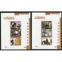 CIN/S Portugal HB 121/22 1996 Cent. del cine 2 hojitas Bloque 3 val. cada una nº 2112/14 + nº 2115/17 Lujo CIN/S Portugal HB 121/22 1996 Cent. del cine 2 hojitas Bloque 3 val. cada una nº 2112/14 + nº 2115/17 Lujo