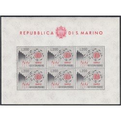 San Marino 572 1962 Minihojijta Europa Flechas MNH San Marino 572 1962 Minihojijta Europa Flechas MNH