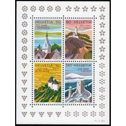 Suiza Switzerland HB 251987 Bicentenario del turismo en Suiza Edificios MNH Suiza Switzerland HB 251987 Bicentenario del turismo en Suiza Edificios MNH
